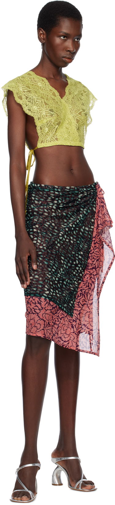 Crop top Dries Van Noten Dries Van Noten Lace Crop Top Gul | 251-010755-1478, 3
