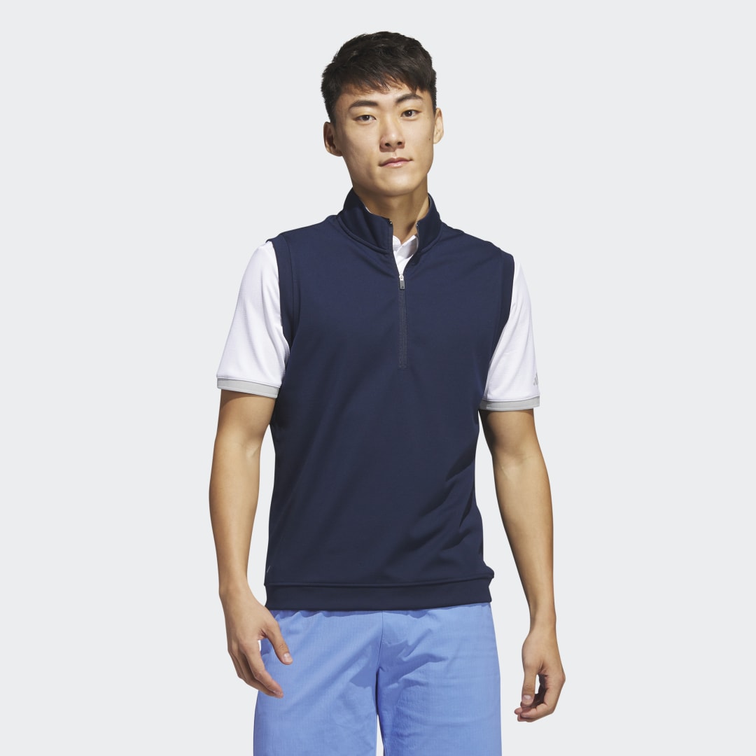 Vest adidas Originals Elevated 1/4-Zip Pullover Vest Mørkeblå | IB4541, 0