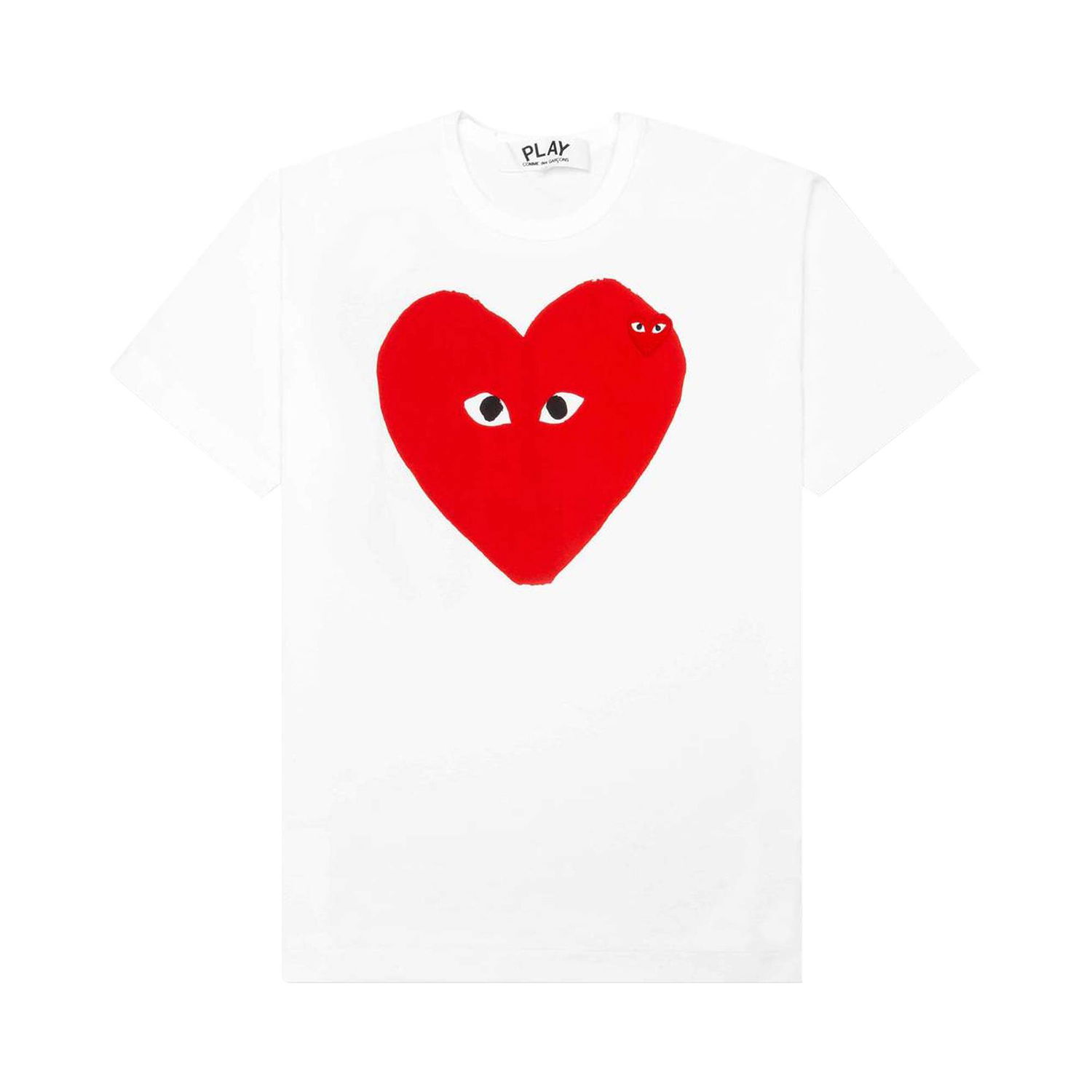 T-shirt Comme des Garçons PLAY Red Emblem Small Eyes T-Shirt Hvid | AZ T220 051 1, 1