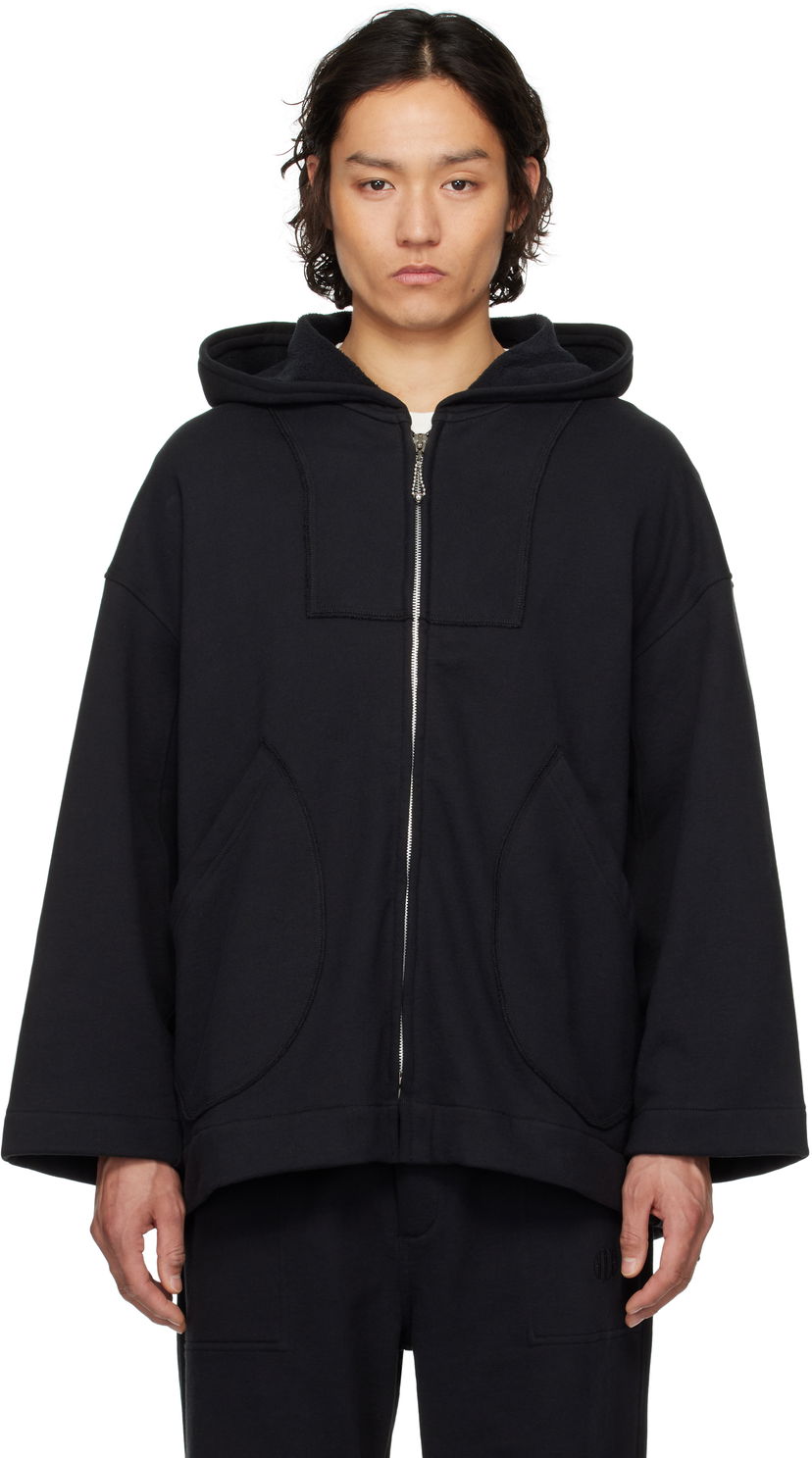Sweatshirt Bode Bode Sideline Zip-Up Hoodie Sort | MRS25CS054