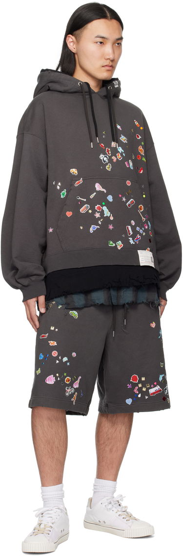 Sweatshirt Maison MIHARA YASUHIRO Maison MIHARA YASUHIRO Triple Layered Graphic Hoodie Grå | A14HD551, 3