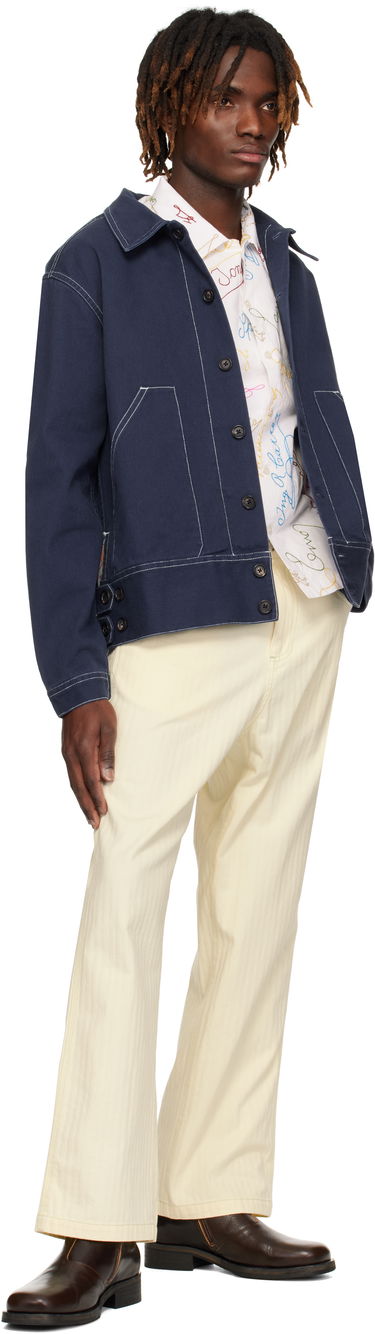 Jakke Bode Bode Knolly Brook Side Tab Jacket Mørkeblå | MRS25JA002, 3