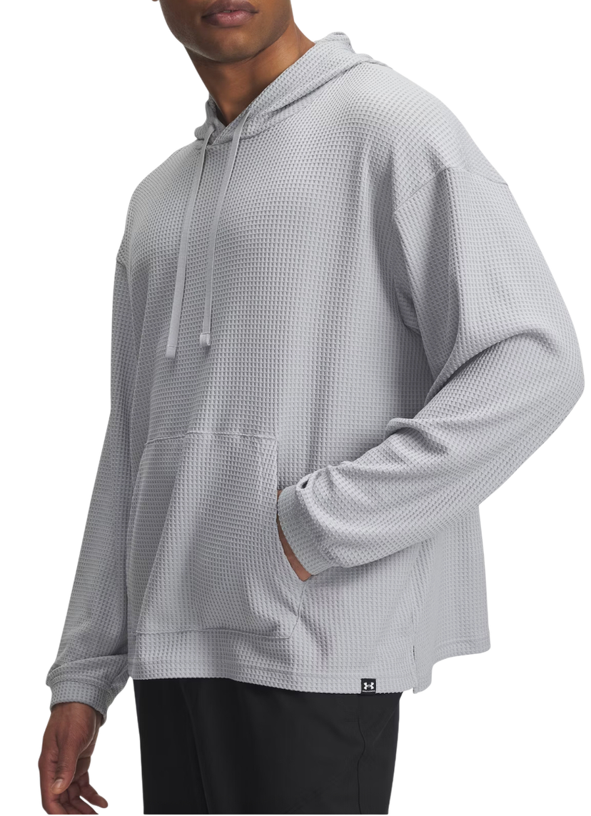 Sweatshirt Under Armour Rival Waffle Hoodie Grå | 1383108-011