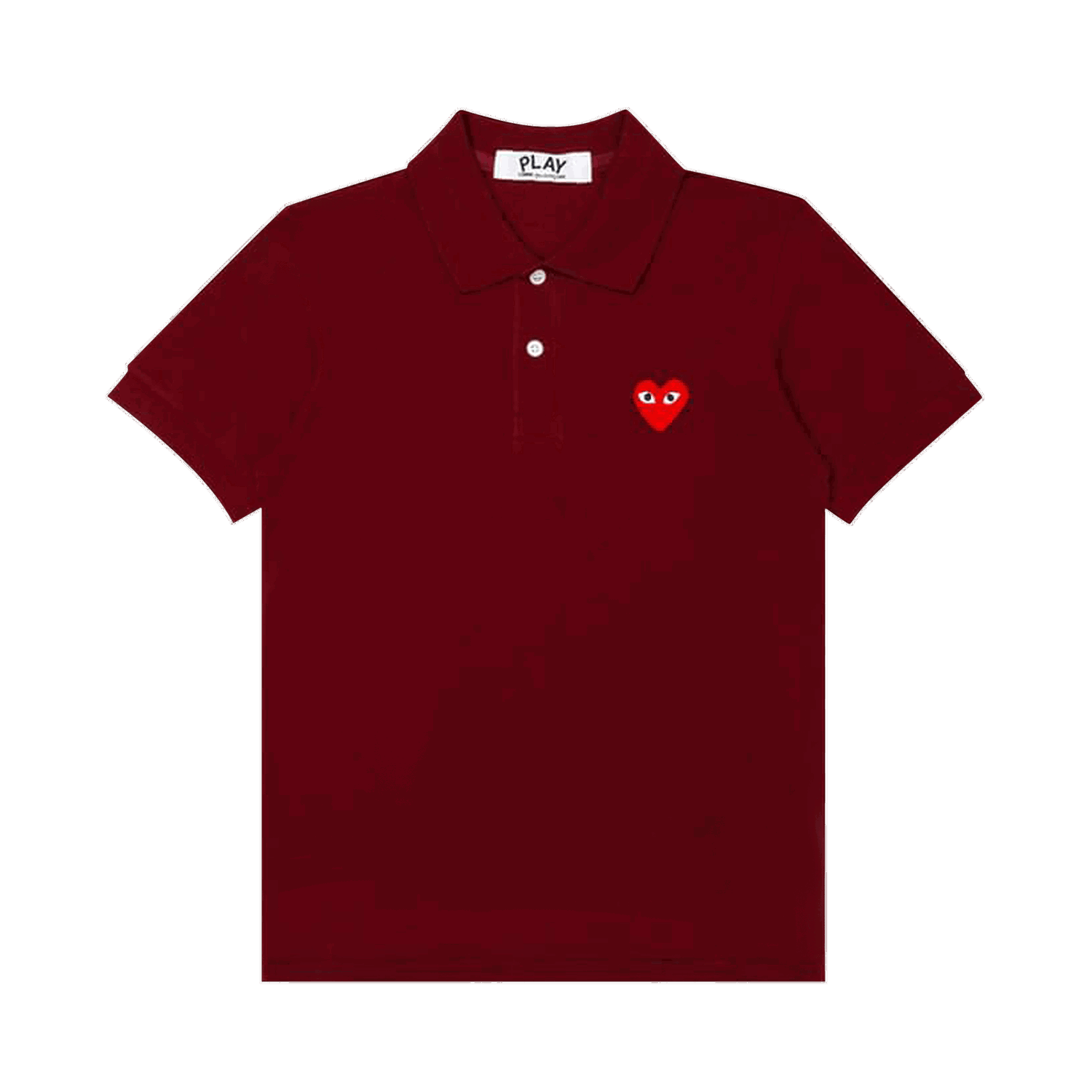 Polo skjorte Comme des Garçons PLAY Red Heart Polo Shirt Bourgogne | AZ T005 051 3, 0