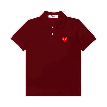 Polo skjorte Comme des Garçons PLAY Red Heart Polo Shirt Bourgogne | AZ T005 051 3, 0