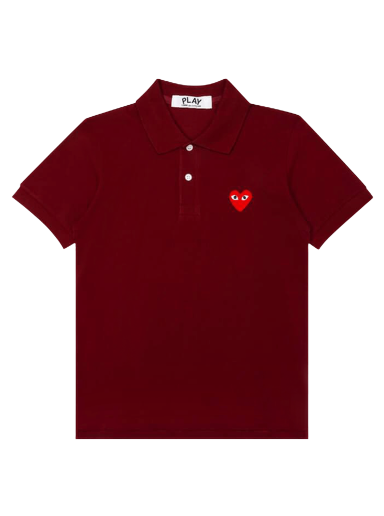 Polo skjorte Comme des Garçons PLAY Red Heart Polo Shirt Bourgogne | AZ T005 051 3