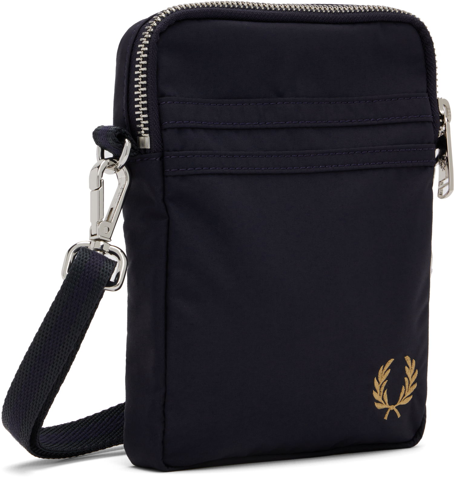 Skuldertaske Fred Perry Fred Perry Brentham Nylon Side Bag Mørkeblå | L9263, 1