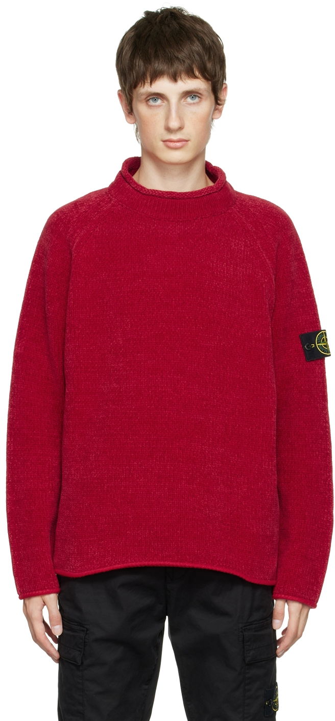 Sweater Stone Island Chenille Rød | 7715513A5, 0
