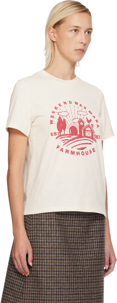 T-shirt Max Mara Weekend Max Mara Farmhouse Graphic T-shirt Beige | 2525976012600, 1