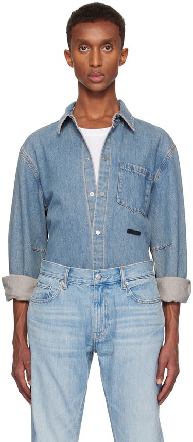 Skjorte Helmut Lang Classic Denim Shirt Blå | O06DM501, 0