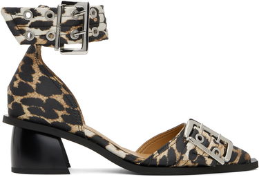 Sneakers og sko GANNI GANNI Buckle Open Cut Heels Brun | S2863, 0