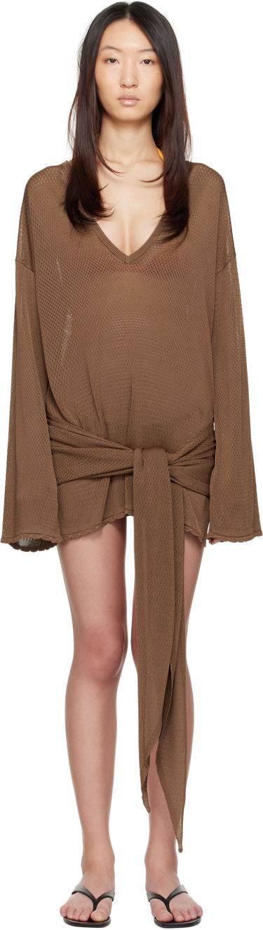 Kjole The Attico The Attico Mini Cover-Up Dress Brun | 250WCA00418 VVV092AA, 0