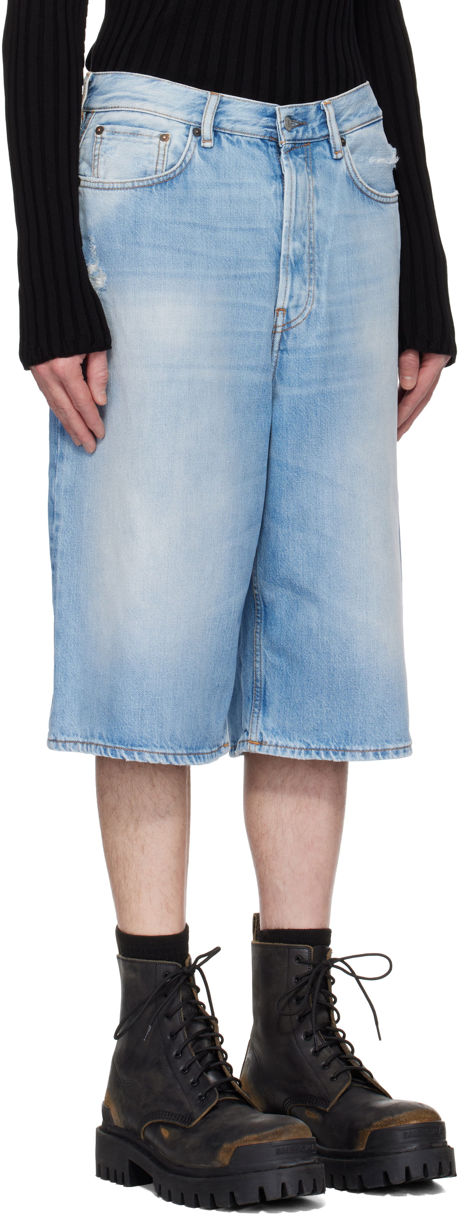 Shorts Acne Studios Acne Studios Loose Fit Denim Shorts Blå | BE0162-, 1