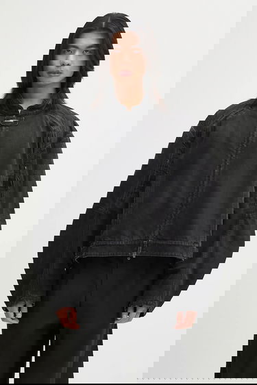 Jakke VETEMENTS VETEMENTS Racing Denim Oversize Jacket Sort | UH76DJ900B2, 0