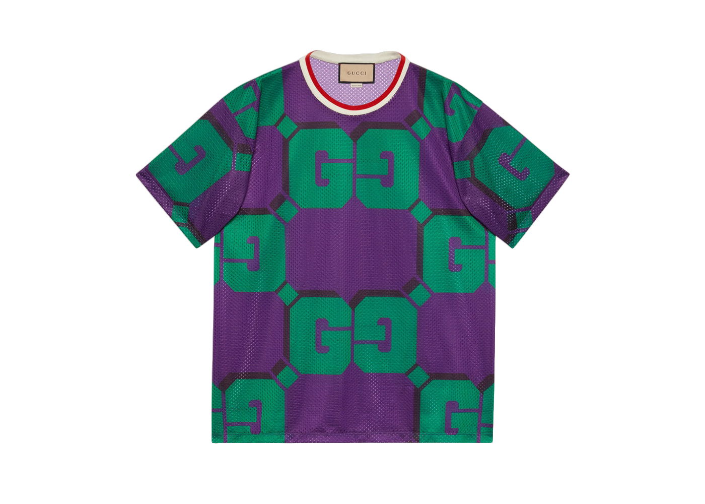 T-shirt Gucci GG Print Mesh T-shirt Flerfarvet | 733736 XJFAN 5542, 0