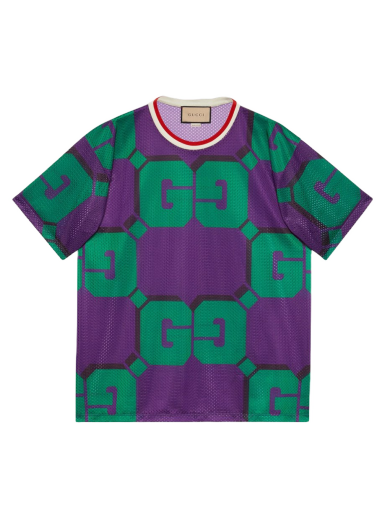 T-shirt Gucci GG Print Mesh T-shirt Flerfarvet | 733736 XJFAN 5542