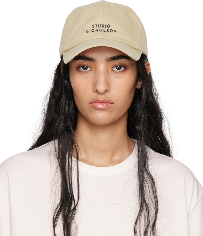 Kasket Studio Nicholson Studio Nicholson Logo Cap Beige | CAP SNM - 1168