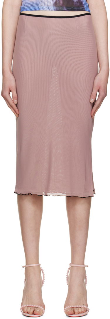 Nederdel Miaou Miaou Moni Mesh Midi Skirt Lyserød | 4005PM2CTM, 0