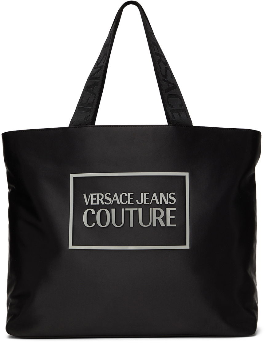 Mulepose Versace Black Gummy Logo Tote Sort | E72VA4BH3EZS294, 0