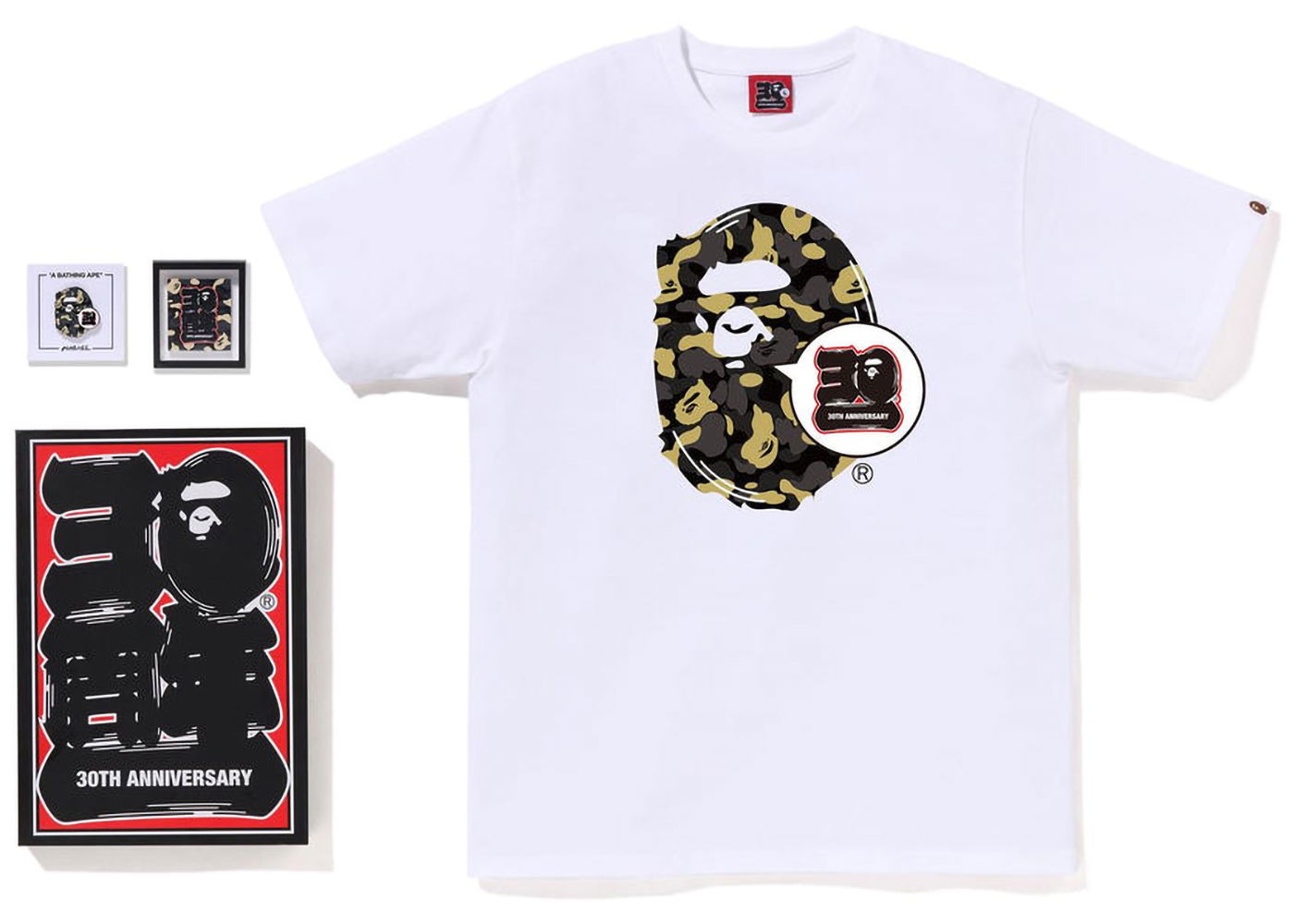 T-shirt BAPE Store Madison Avenue 30th Anniversary Ape Head Tee Set Hvid | 1J22-110-041, 0