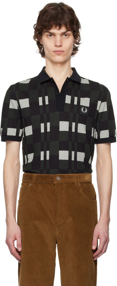 Polo skjorte Fred Perry Fred Perry Split Chequerboard Polo Sort | M8691, 0