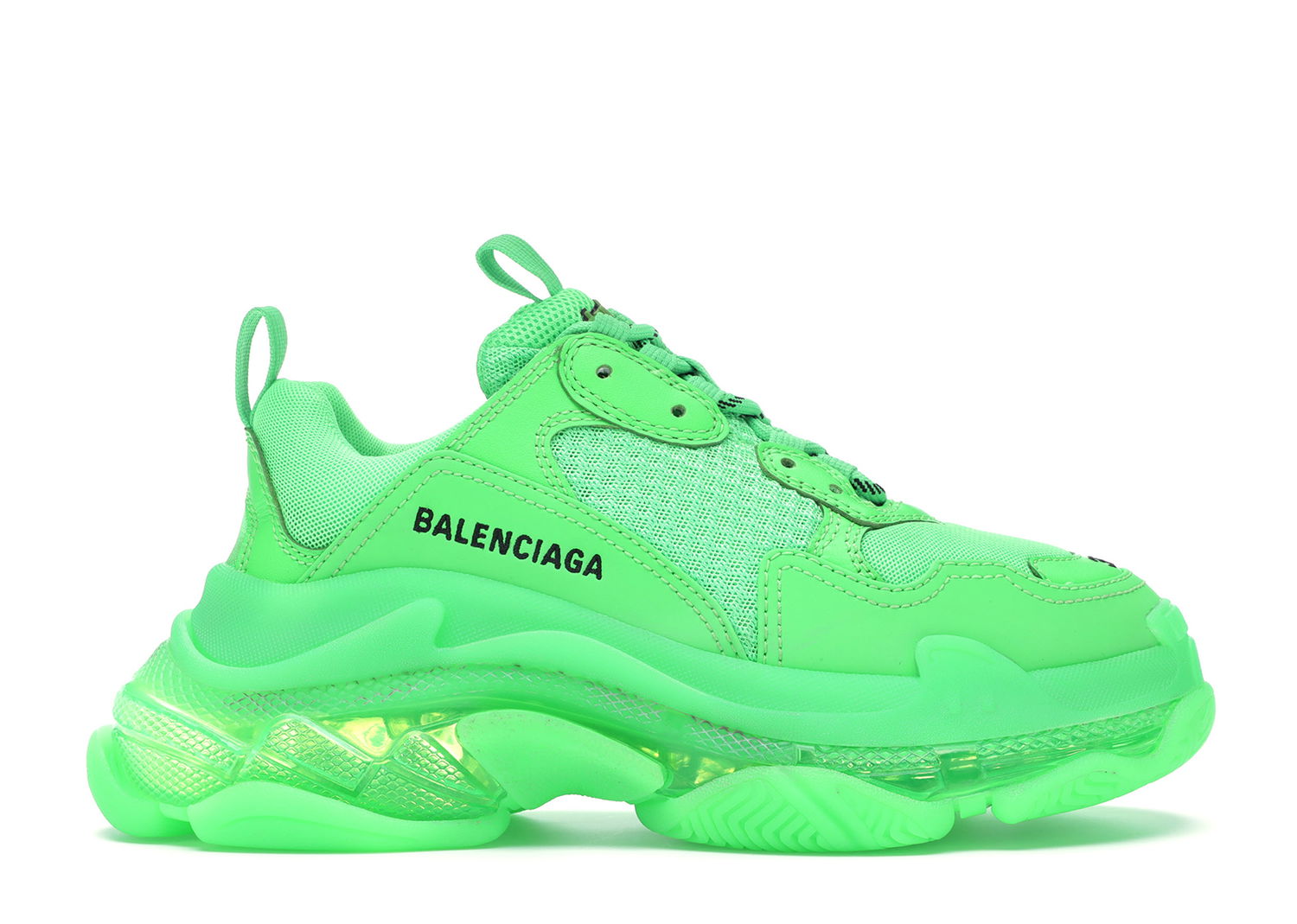 Sneakers og sko Balenciaga Triple S Neon Green Clear Sole W Grøn | 544351 W09OL 3801, 0