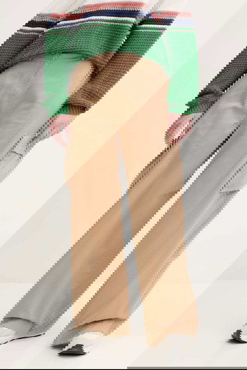 Cargo bukser Napapijri Napapijri M-Selva High Waist Wide Leg Cargo Pants Beige | NP0A4IL4N1Q1, 0