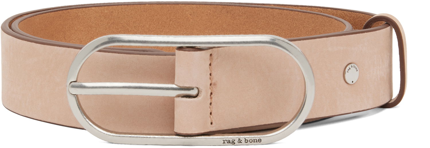 Bælter rag & bone Rag & Bone Rounded Rebound Suede Belt Beige | WJW25PB1005SU5, 0