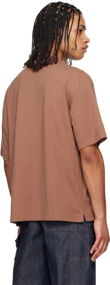 T-shirt MAISON KITSUNÉ Maison Kitsuné Speedy Fox Print Oversize T-Shirt Brun | OM00109KJ0008, 2