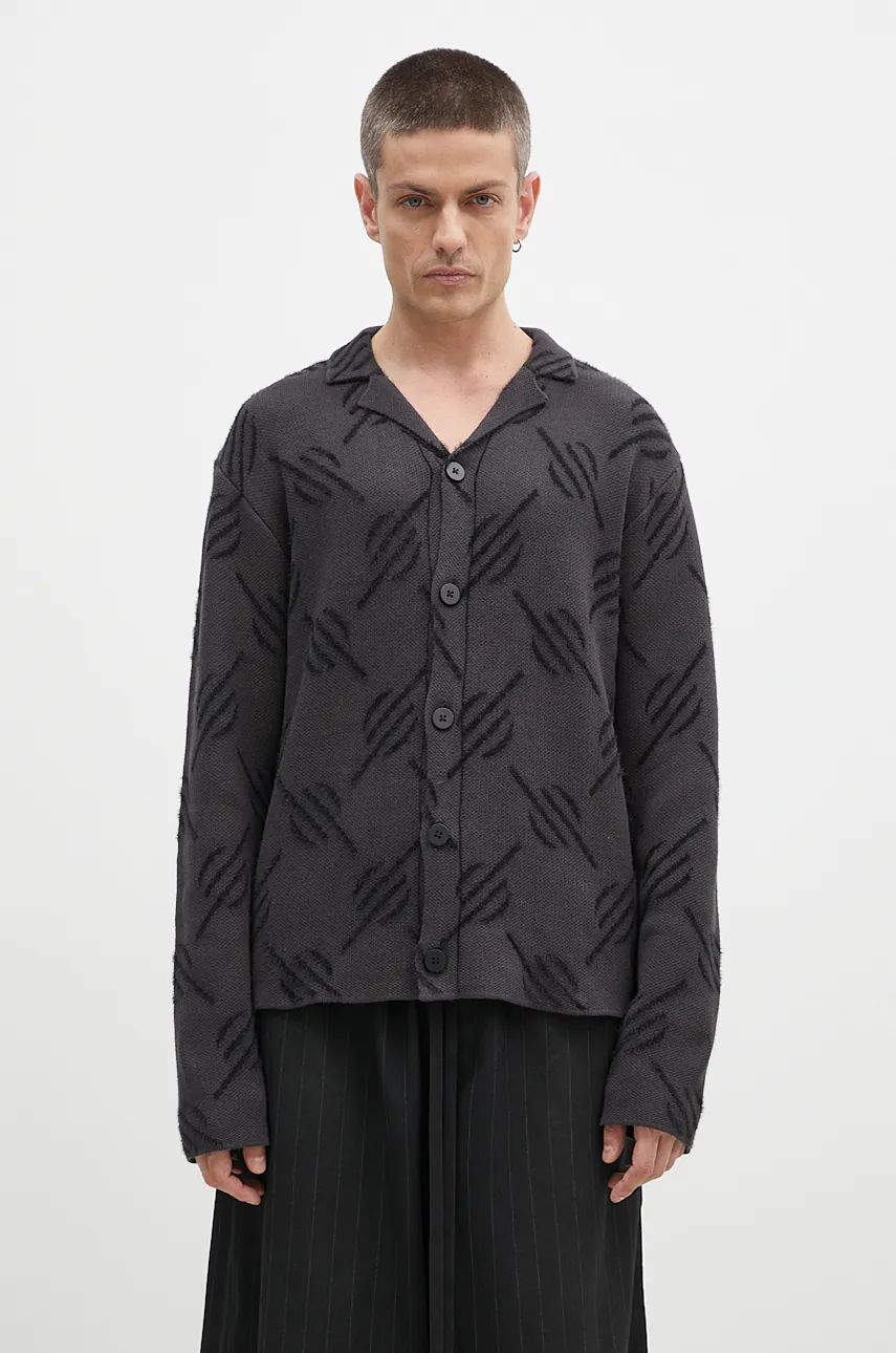 Sweater DAILY PAPER Kirabo Monogram Cardigan Sort | 2421031, 0