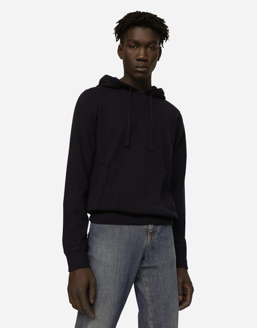 Sweatshirt Dolce & Gabbana Dolce & Gabbana Cashmere Hooded Pullover Mørkeblå | GI116KF44EGB0665, 1