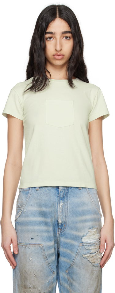 T-shirt Maison Margiela MM6 Maison Margiela Heavy Cotton Jersey Pocket T-Shirt Grøn | S62GD0195 M20108, 0