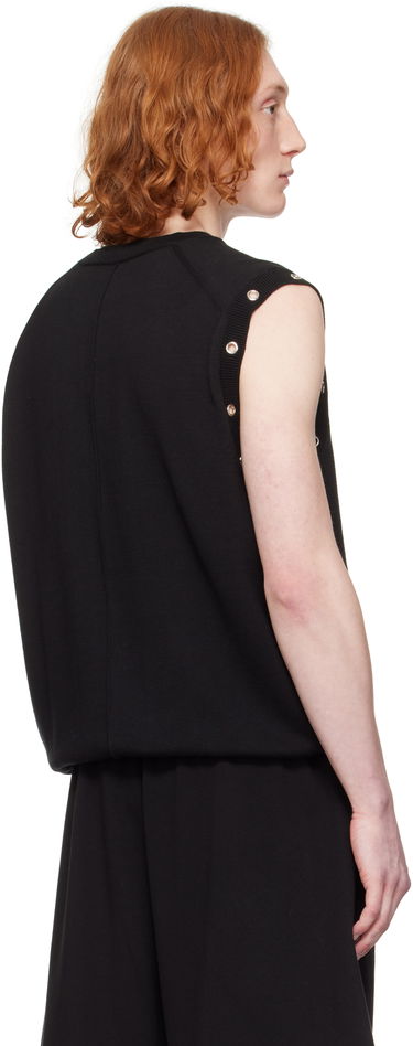Tanktop We11done We11done Eyelet Knit Vest Sort | WD-KV0-25-677-M-BK, 2