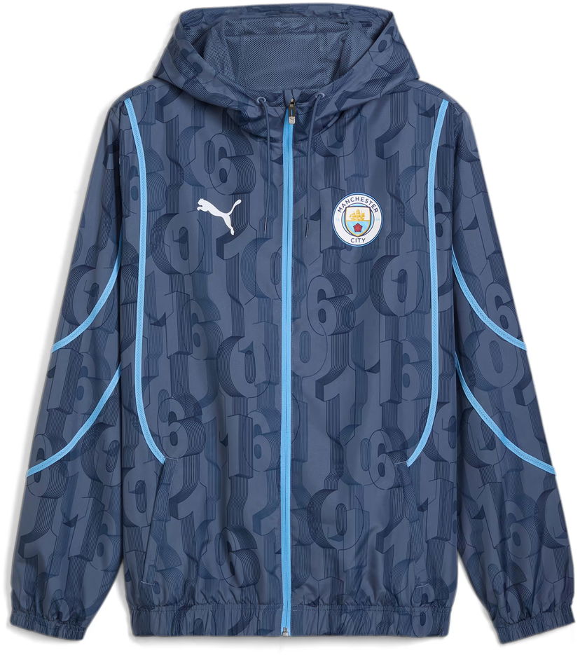Jakke Puma MCFC Prematch Woven Jacket 2024/25 Blå | 777580-22