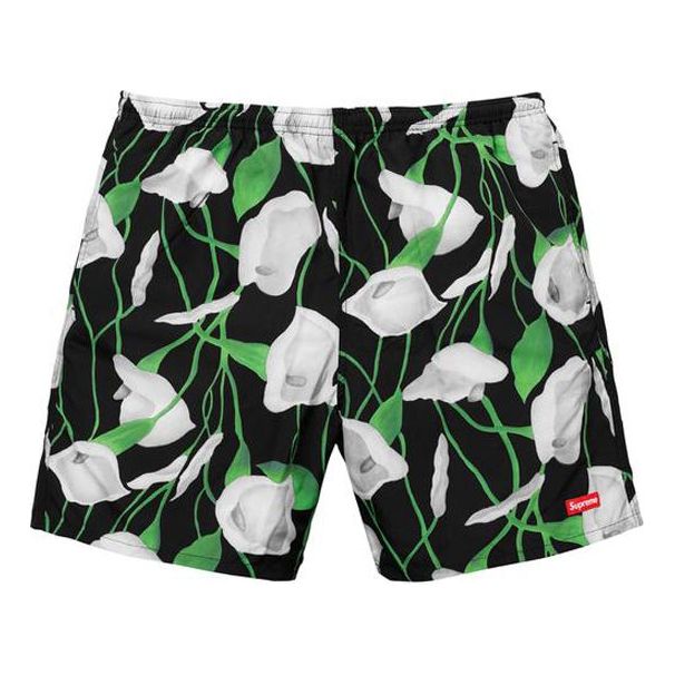 Badetøj Supreme Floral Print Nylon Water Shorts Sort | SUP-SS18-10432, 0