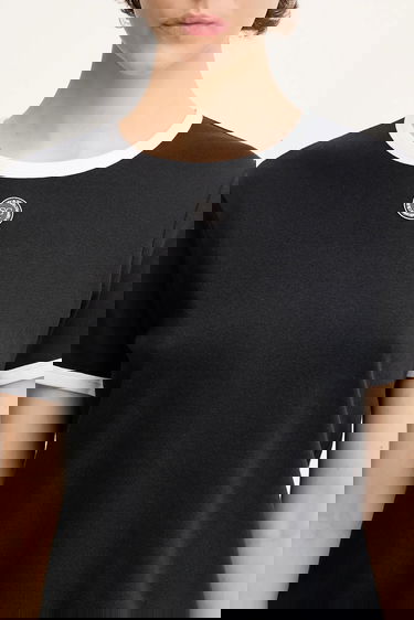 T-shirt Sporty & Rich Sporty & Rich Srhwc Ringer T-Shirt Sort | TO081622305BA01, 3