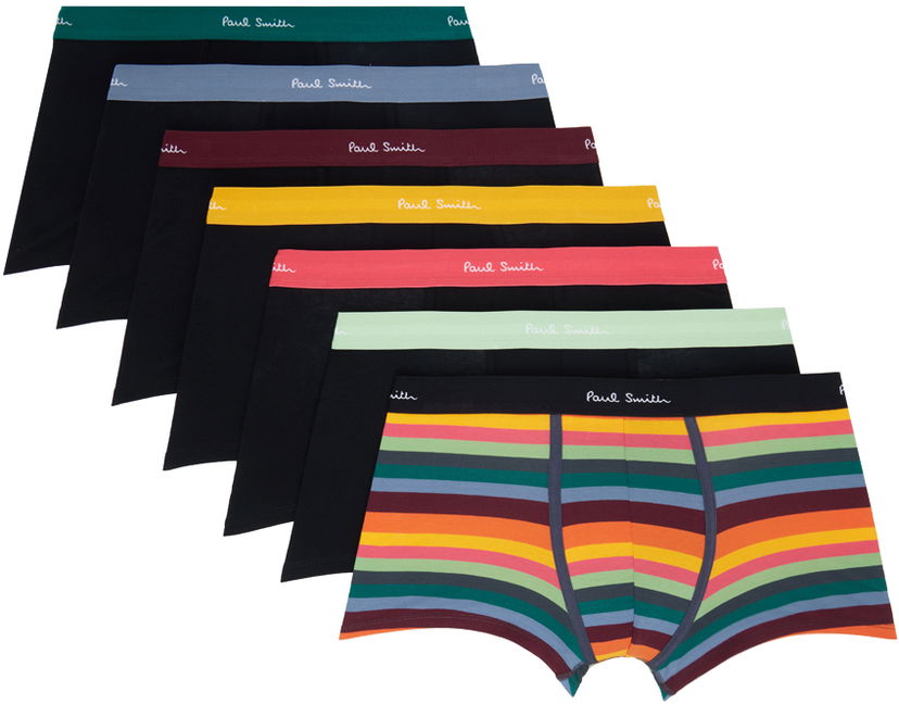 Boksere Paul Smith Seven-Pack Black & Multicolour Boxers Flerfarvet | M1A-914-M7PKQ-79