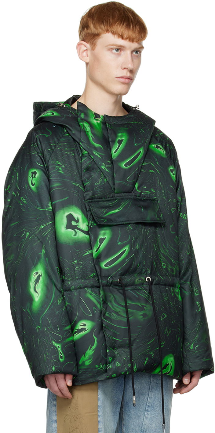 Parka Feng Chen Wang Feng Chen Wang Graphic Down Jacket Grøn | FUF14JK05, 1
