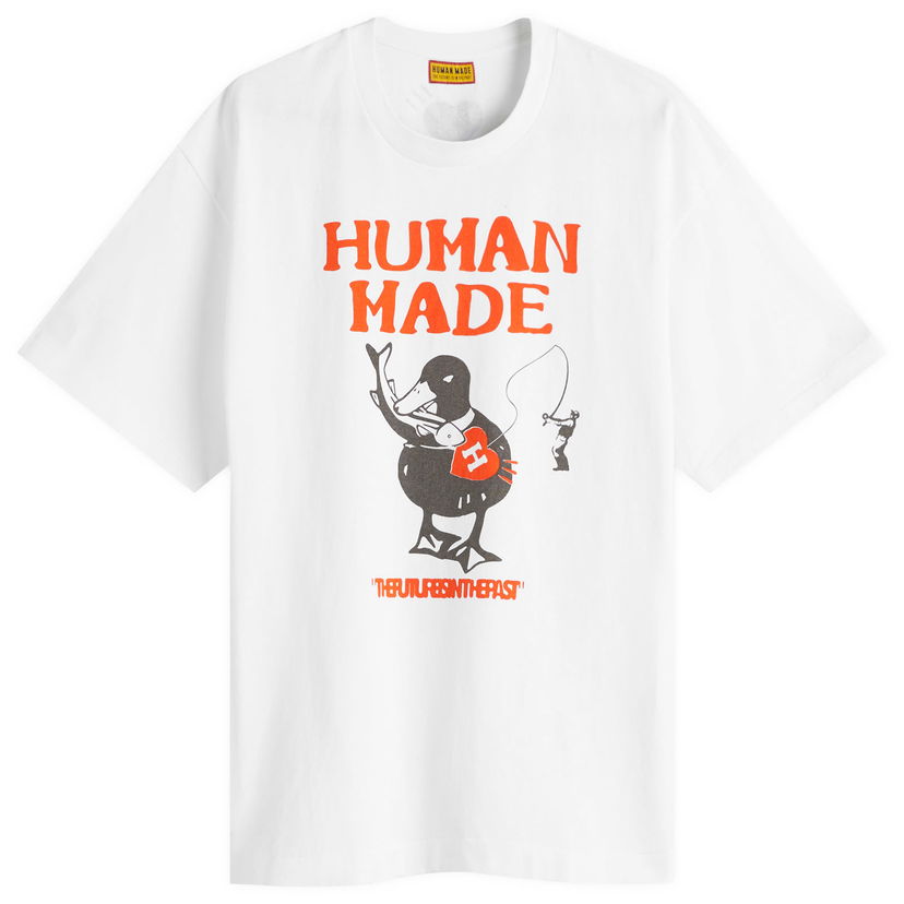 T-shirt Human Made Fishing Duck Graphic T-Shirt, Size Large Hvid | HM29TE026-WHT
