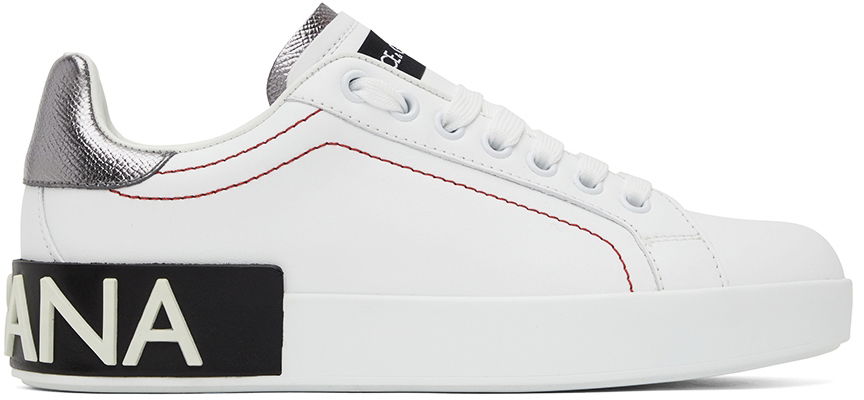 Sneakers og sko Dolce & Gabbana White Portofino Sneakers Hvid | CK1587 AH527, 0