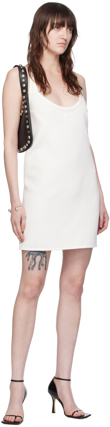 Kjole Courrèges Babydoll Minidress Hvid | 124CRO377PL0007, 3
