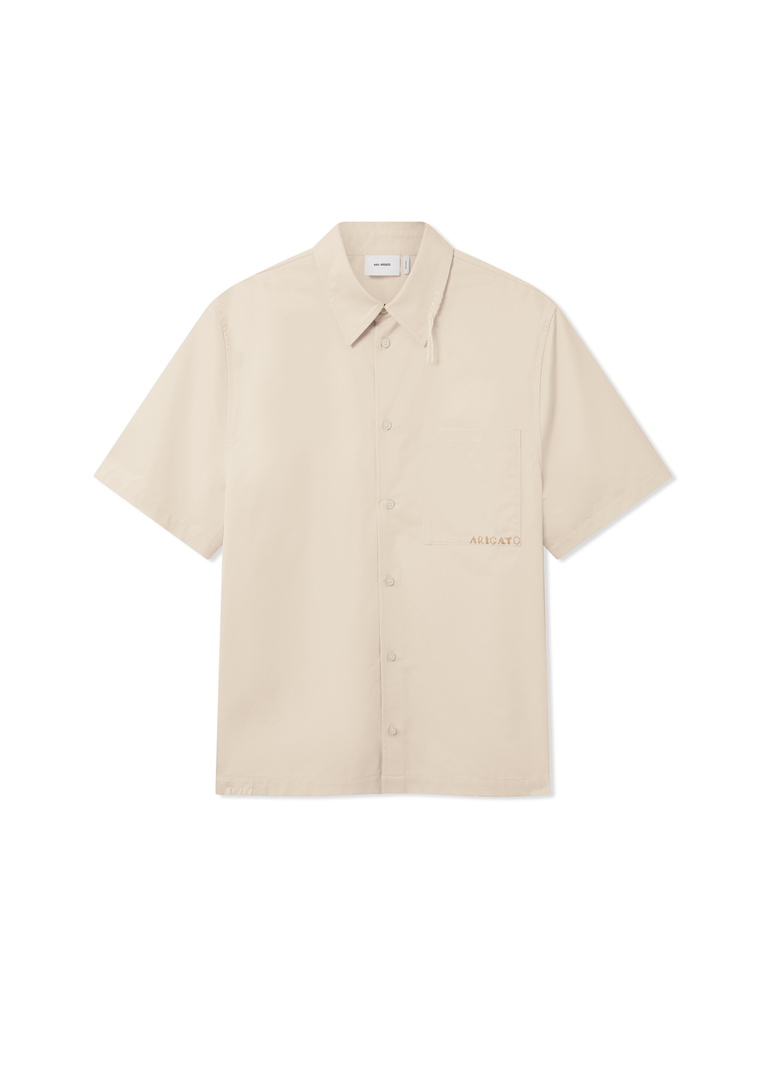 Skjorte AXEL ARIGATO Short Sleeve Collared Shirt Dylan Beige | A3354001, 1
