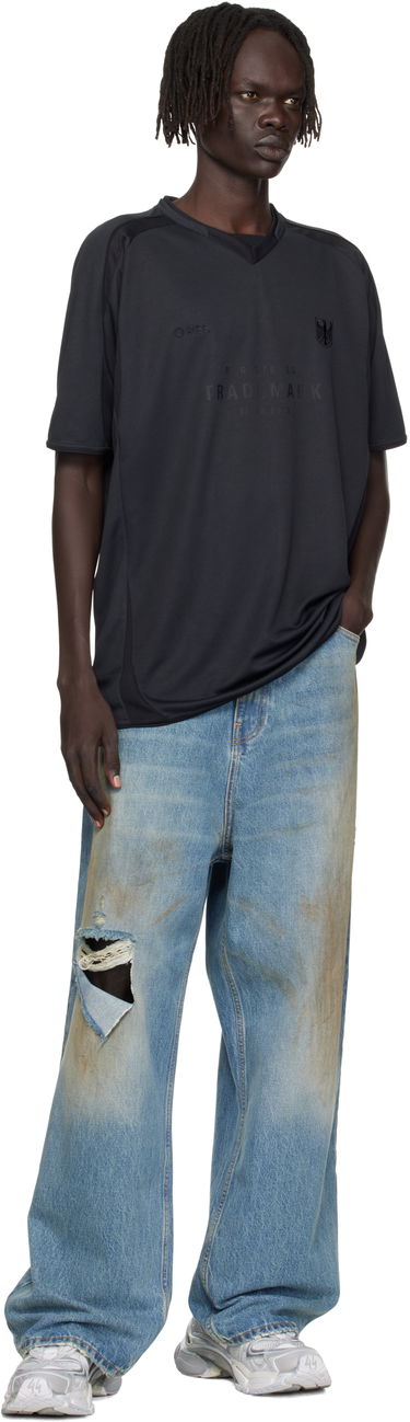 T-shirt VETEMENTS Trademark Football Jersey Sort | UH76TR500B, 3