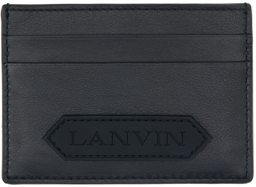 Tegnebog LANVIN Patch Card Holder Sort | LM-SLSWC3-TOPS-P24