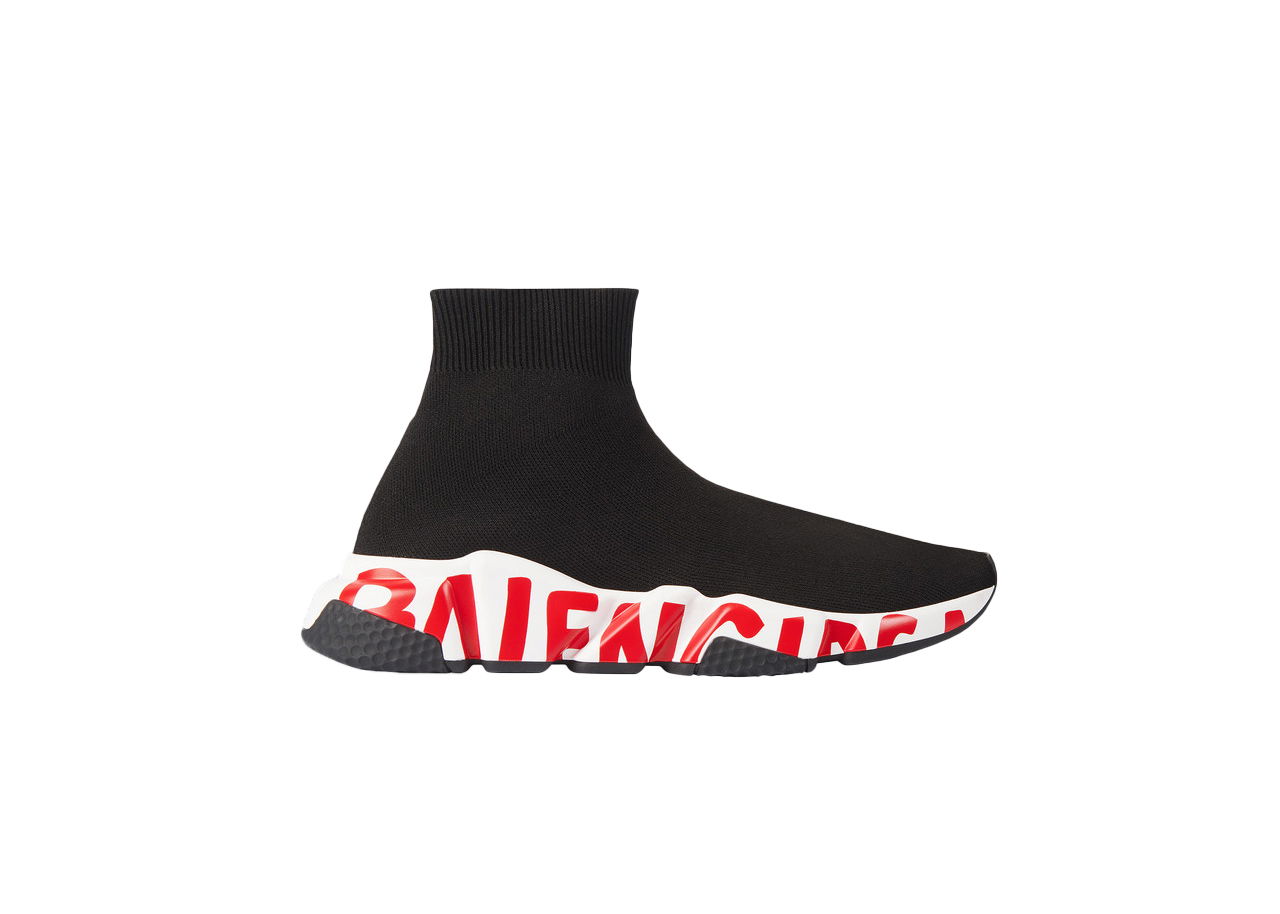 Sneakers og sko Balenciaga Balenciaga Graffiti Speed Sort | 605942W05GE1095, 0