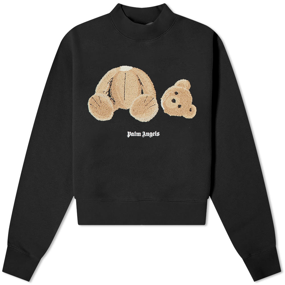 Sweatshirt Palm Angels Bear Fitted Crew Sweatshirt Sort | PWBA016C99FLE0021060, 0