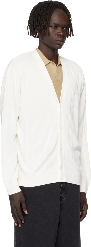 Sweater Lacoste Fluid Rib Knit Cardigan Hvid | AH5338_70V, 1