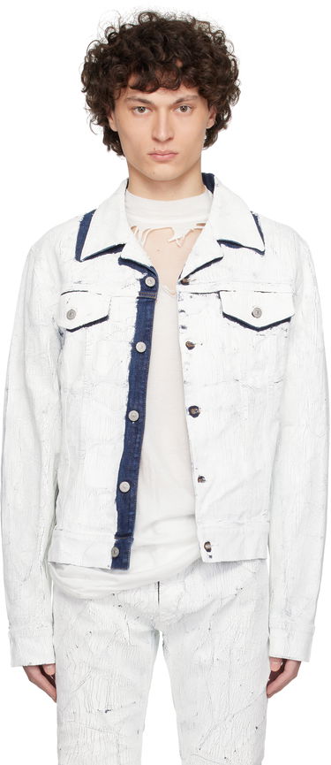 Bomberjakke Maison Margiela MM6 Maison Margiela Sports Denim Jacket Hvid | SH2AM0027 M30028, 0