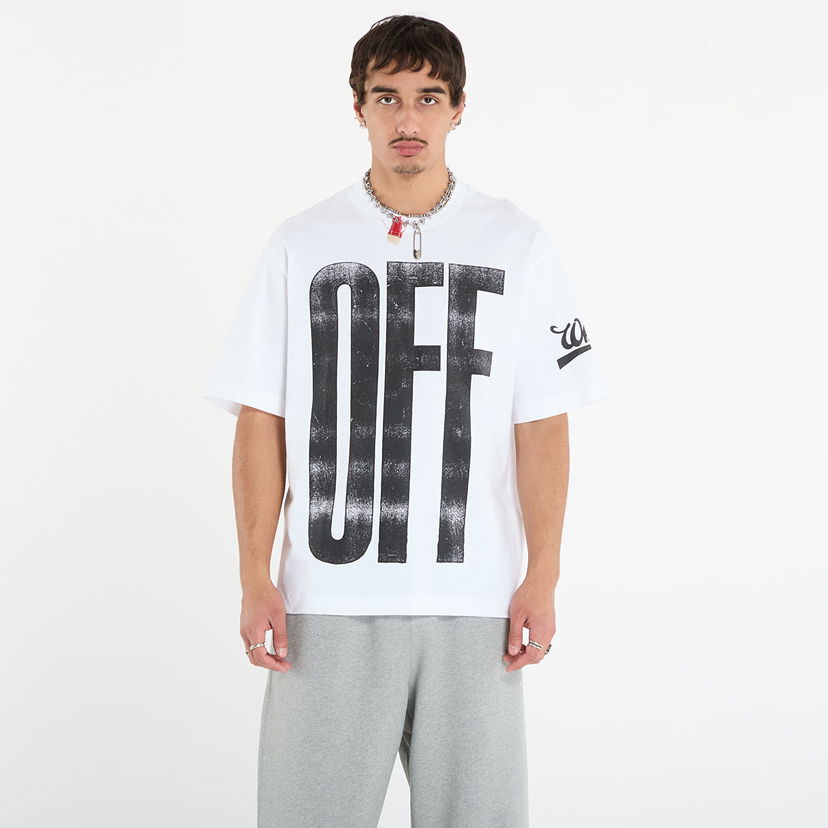 T-shirt Off-White Off-White Big Off Diag Skate S/S T-Shirt Hvid | OMAA120F25JER00L0110