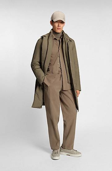 Regnfrakke BOSS waterproof coat with detachable bib Grøn | 50547829, 1